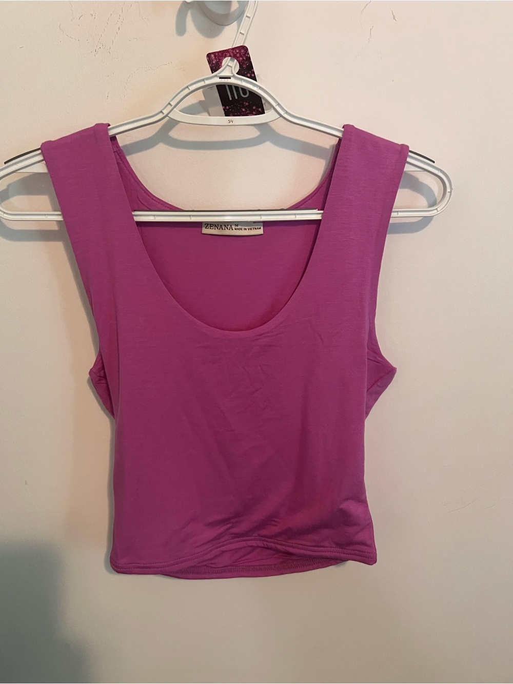 Zenana Outfitters Bright Magenta Scoop Neck Tank
